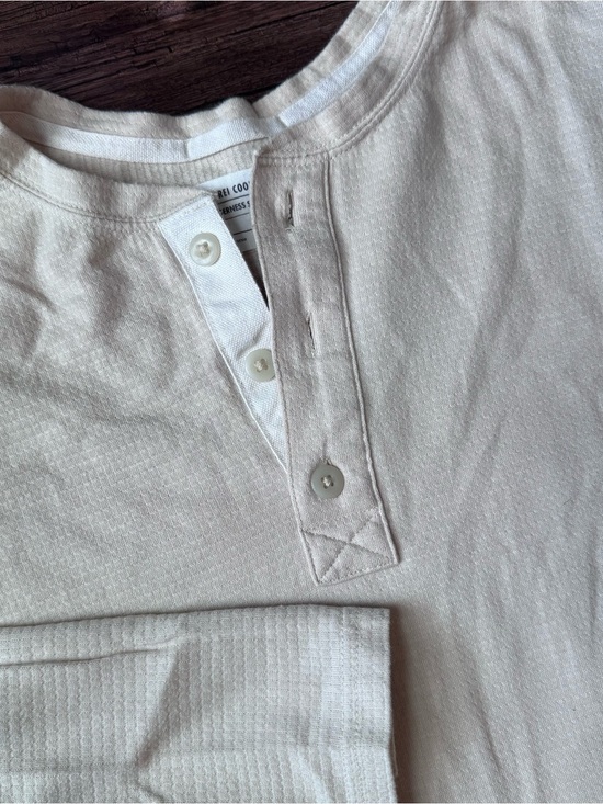 Rei Co-Op Other - REI Co-Op Shirt Men’s Campwell Henley Waffle Size Large Beige Long Sleeve Tee